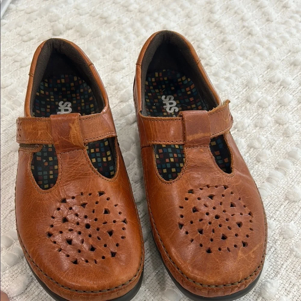 SAS Brown Leather Willow Loafers with Cushioned Comfort
